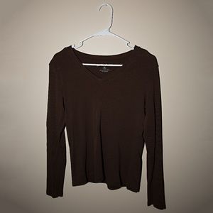 Brown Long-Sleeve Shirt
